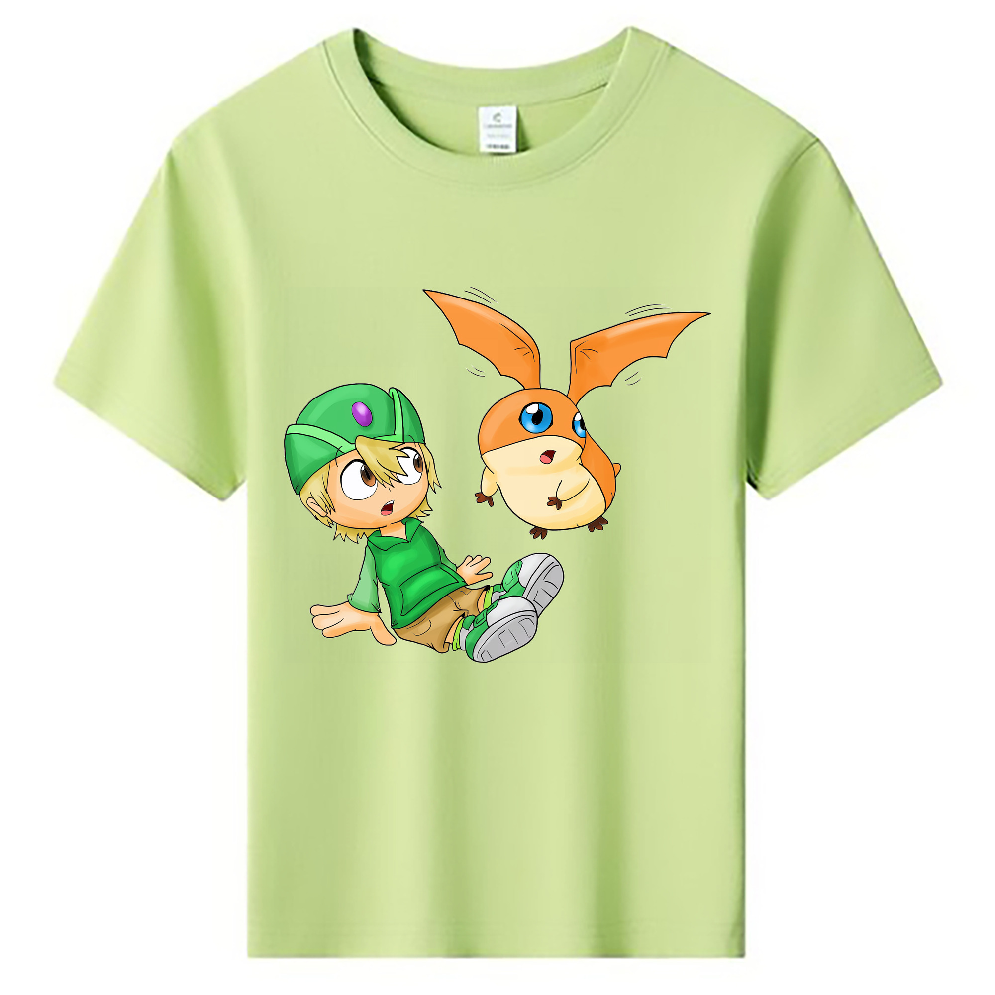 （画像用） Digimon デジタルモンスター/デジモン 綿100％キッズTシャツ（フロントプリント）